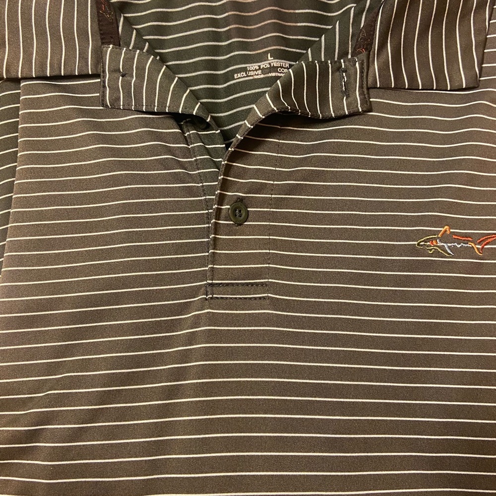 Greg Norman Collection Blue Striped Polo Shirt